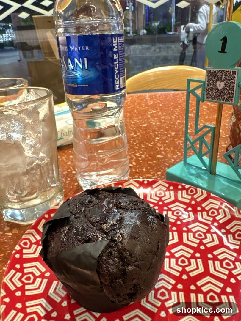 Chocolate Muffin and Water