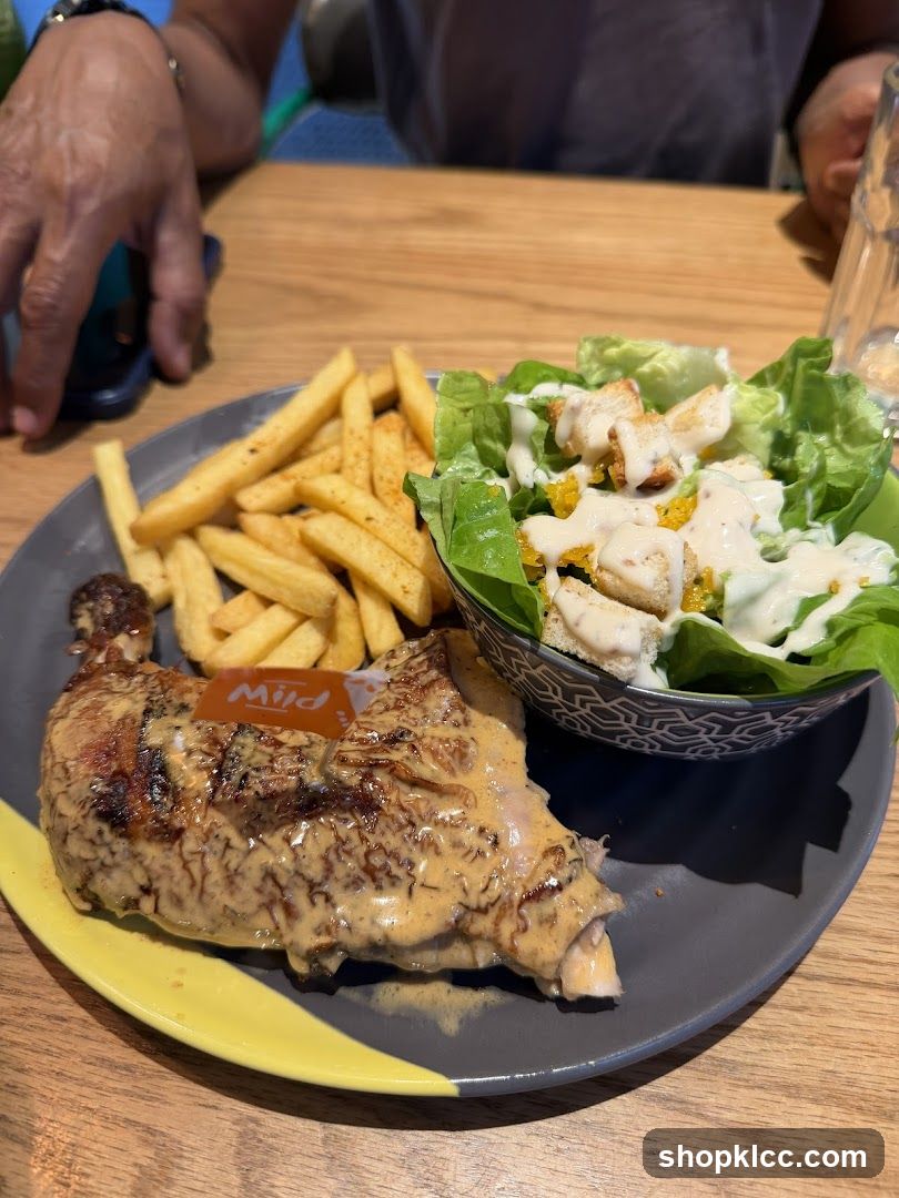Chicken Meal with Fries and Salad