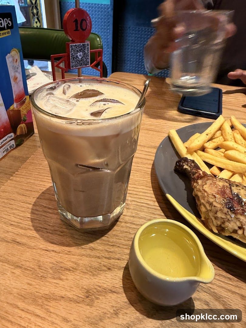 Iced Coffee and Meal