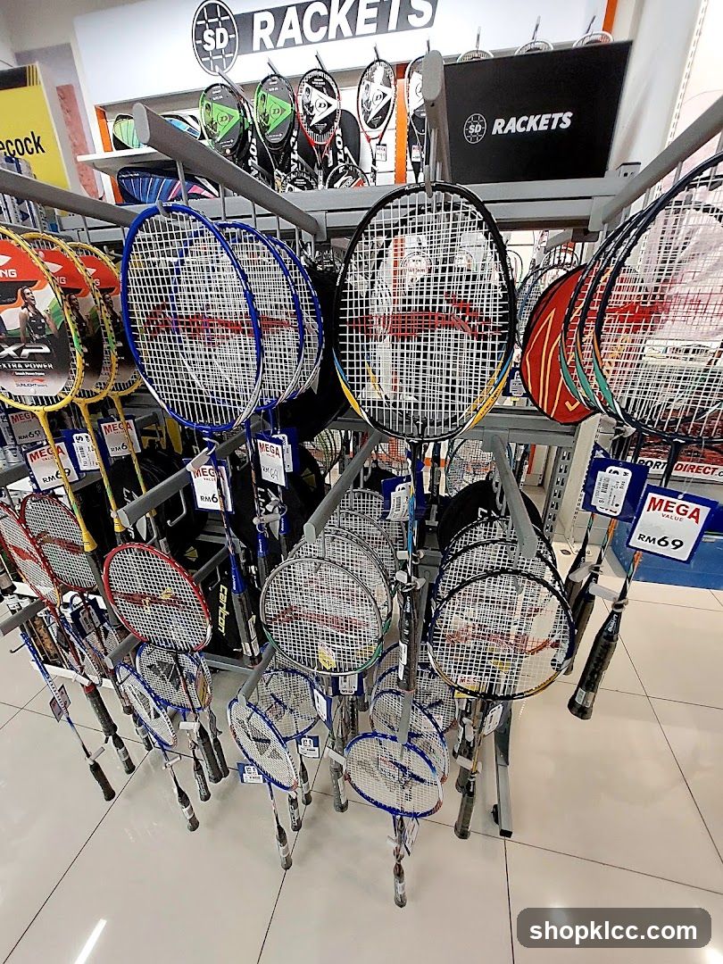 Badminton Rackets Display