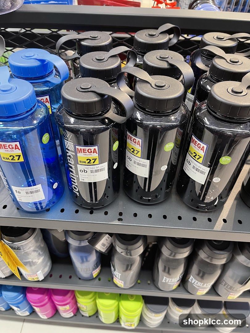 Water Bottles on Display