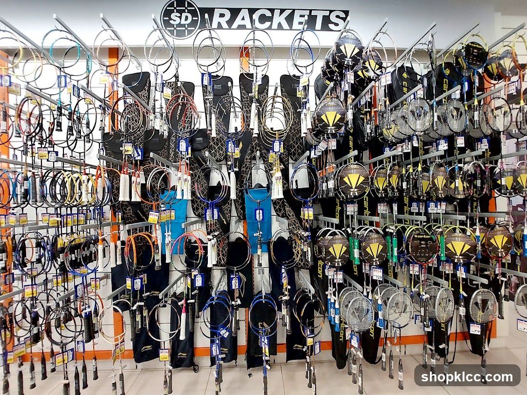 Badminton Rackets Display