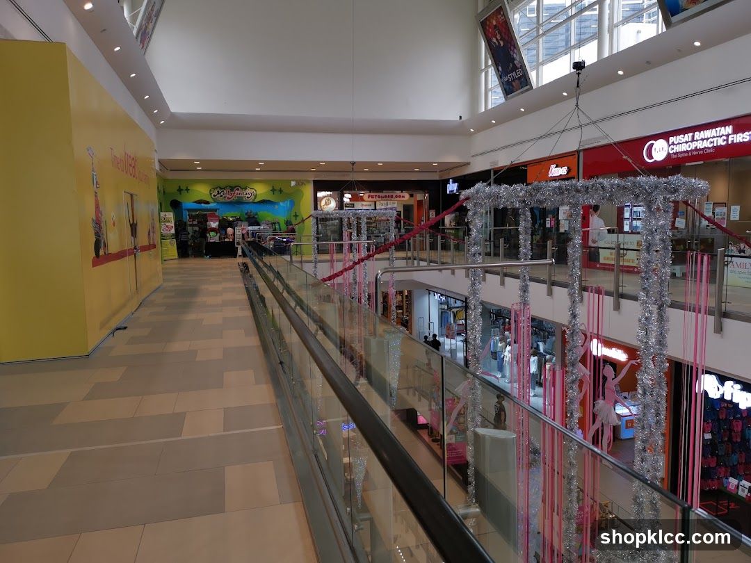 Mall Interior with Shops and Decorations
