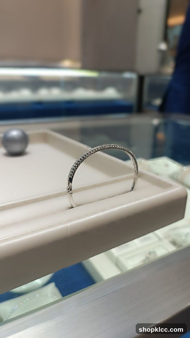 Diamond Bangle in Display Case