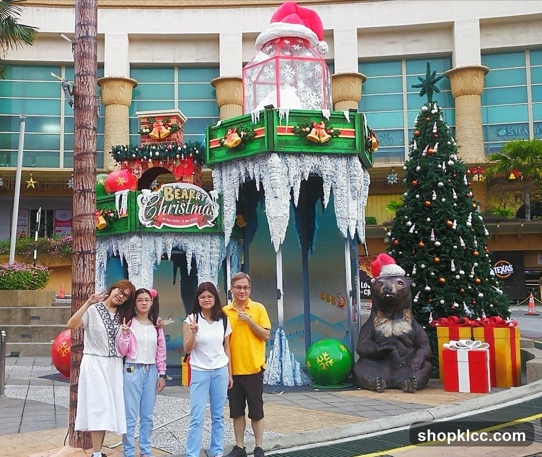 Christmas Display with Family