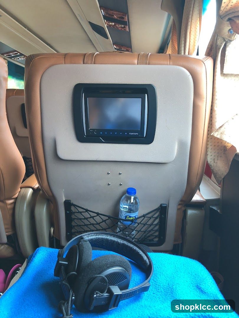 Bus Interior with Entertainment System