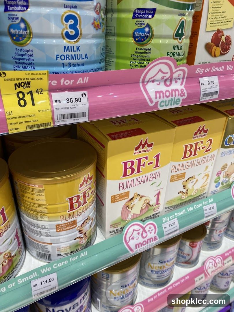 Milk Formula Products on Shelves