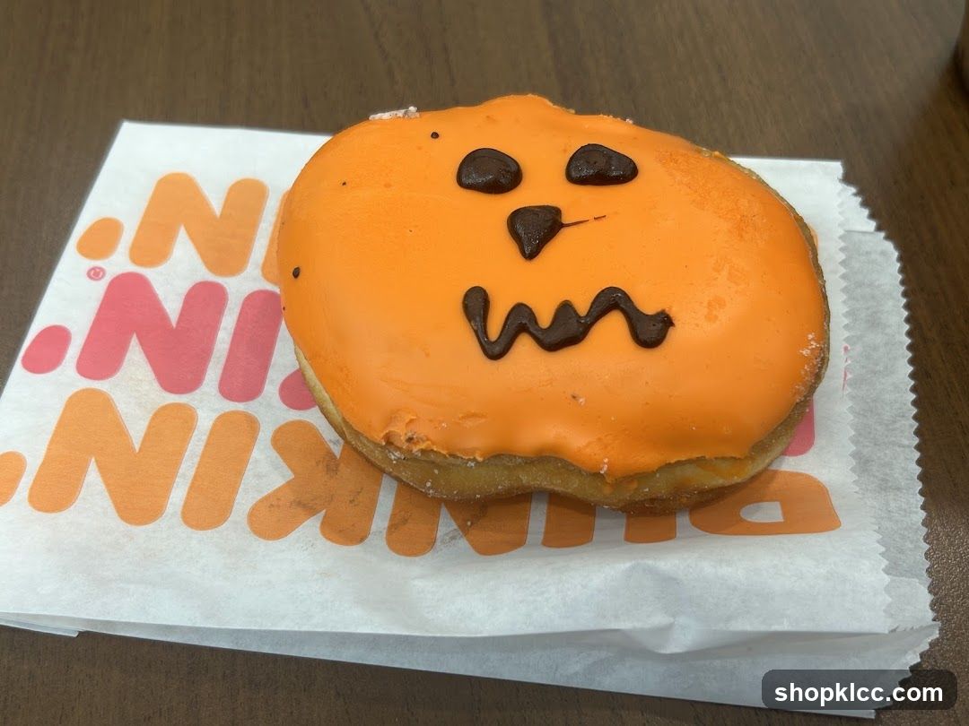 Pumpkin Donut on Dunkin' Wrapper