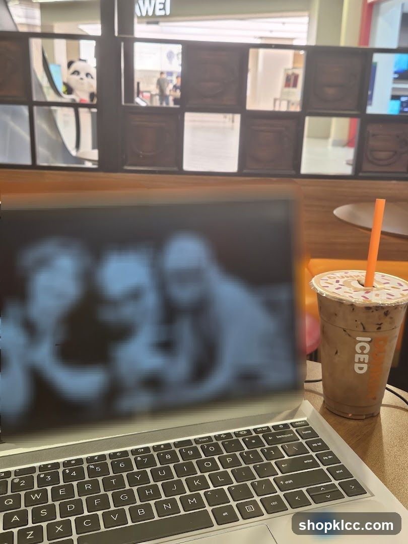 Laptop and Iced Coffee
