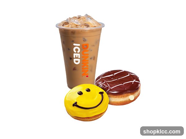 Dunkin' Iced Coffee and Donuts