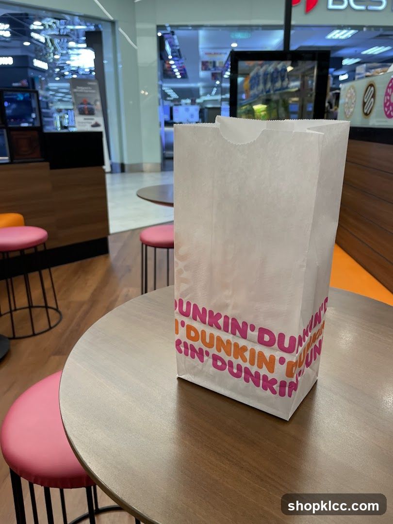 Dunkin' Bag on Table