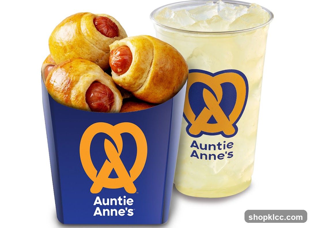 Auntie Anne's Pretzel Bites and Drink