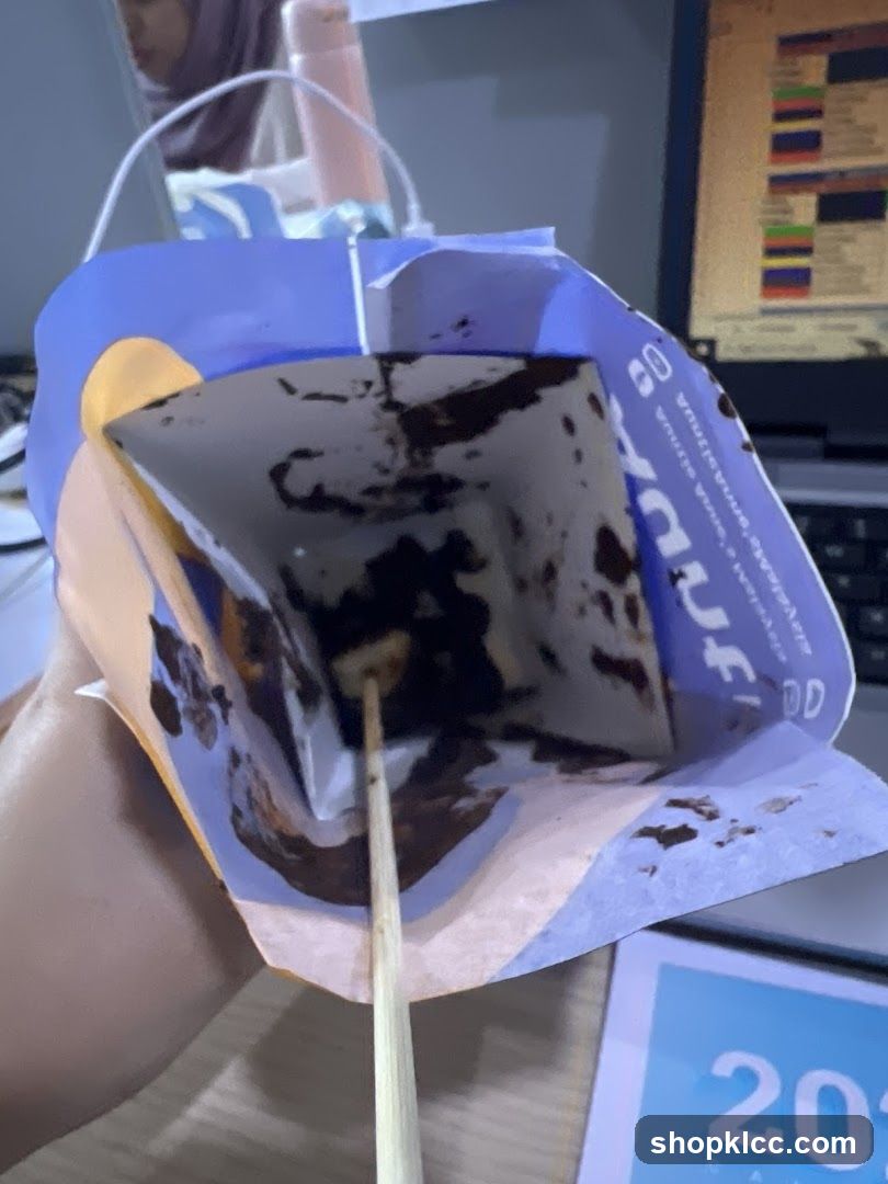 Chocolate dessert on a stick