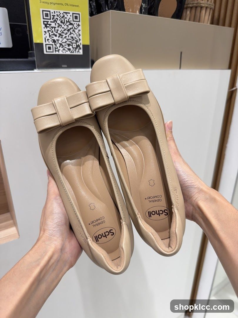 Beige Ballet Flats with Bows