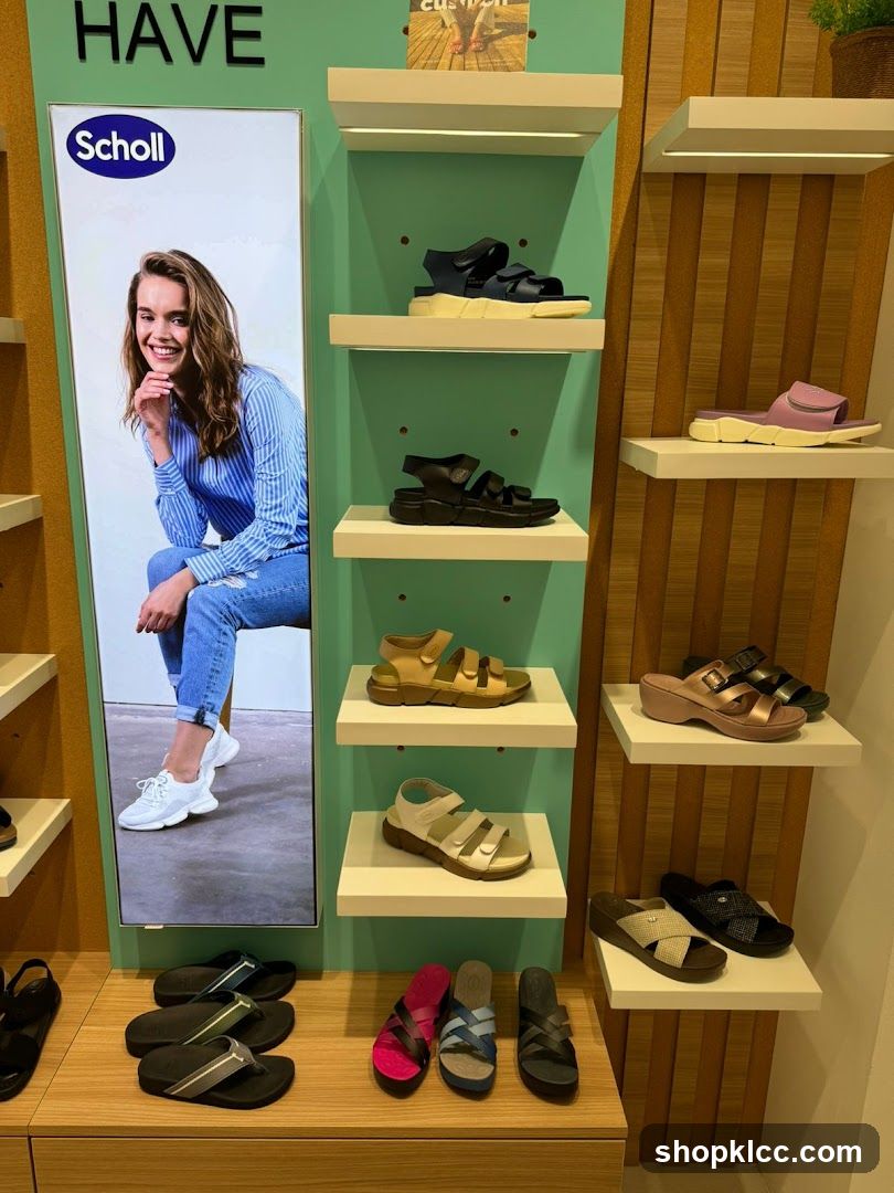 Scholl Sandals Display