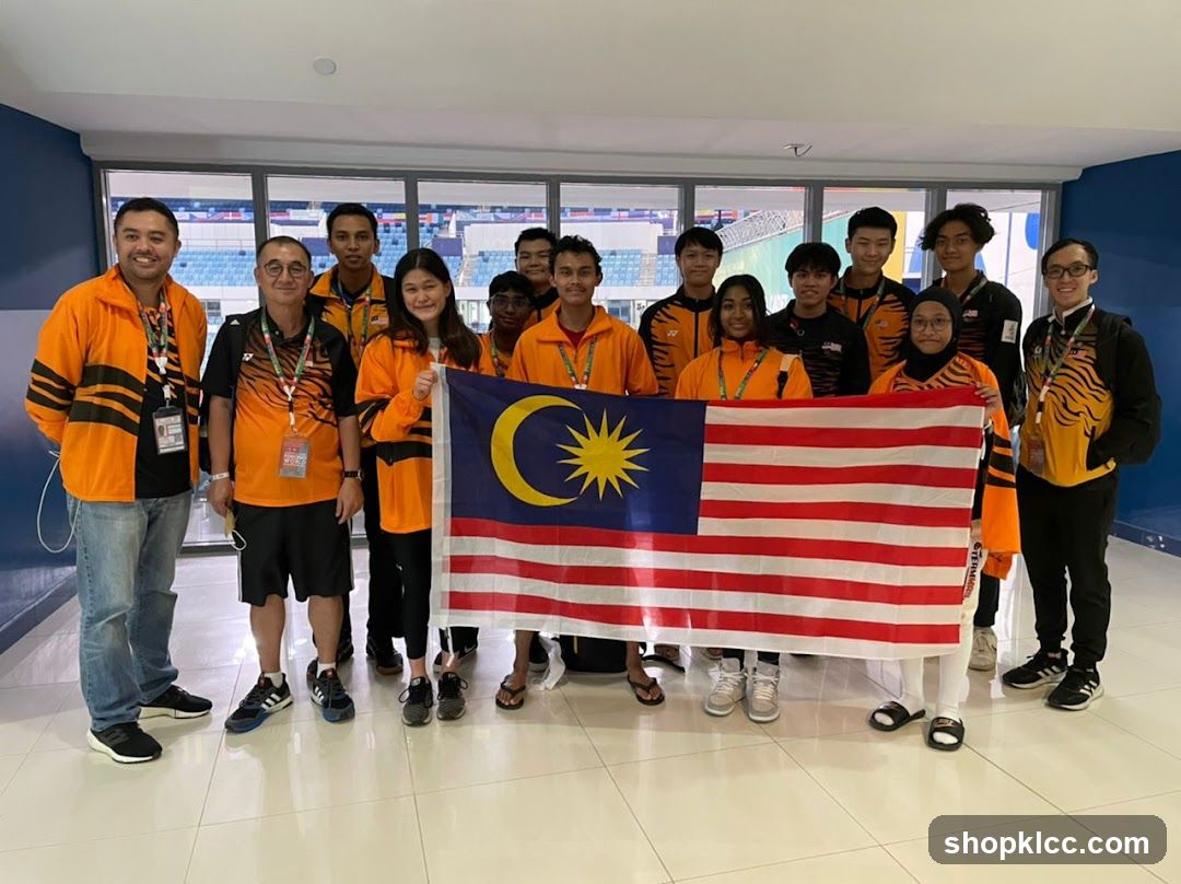 Malaysian Team with Flag