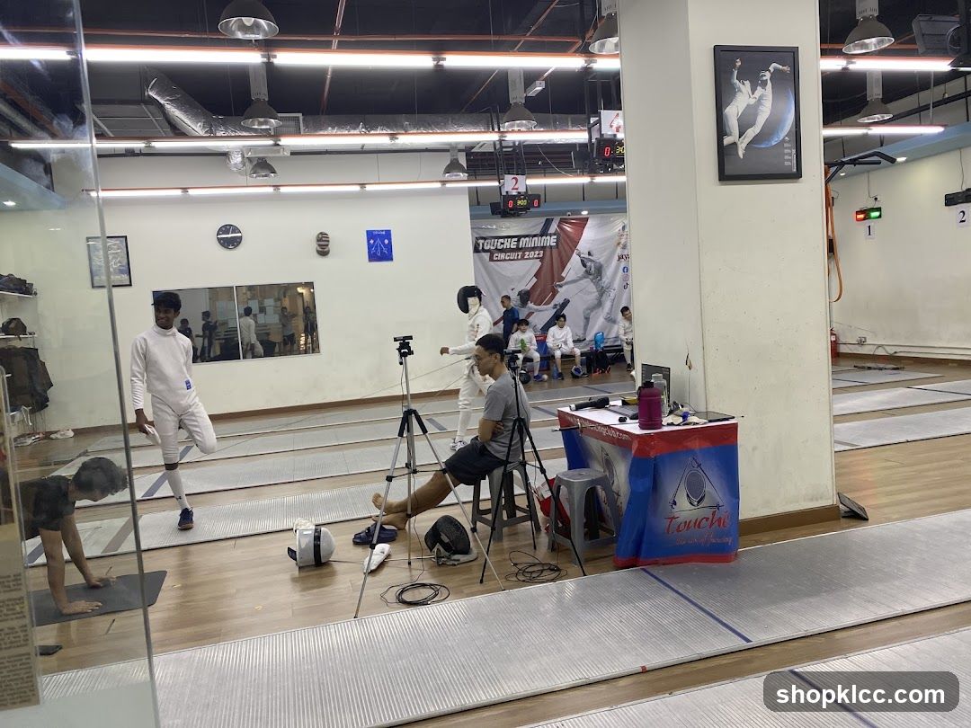Fencing practice