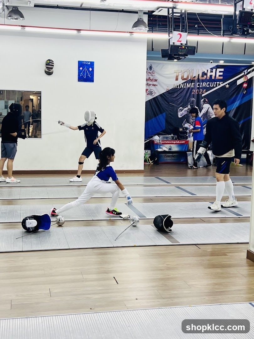 Fencing practice