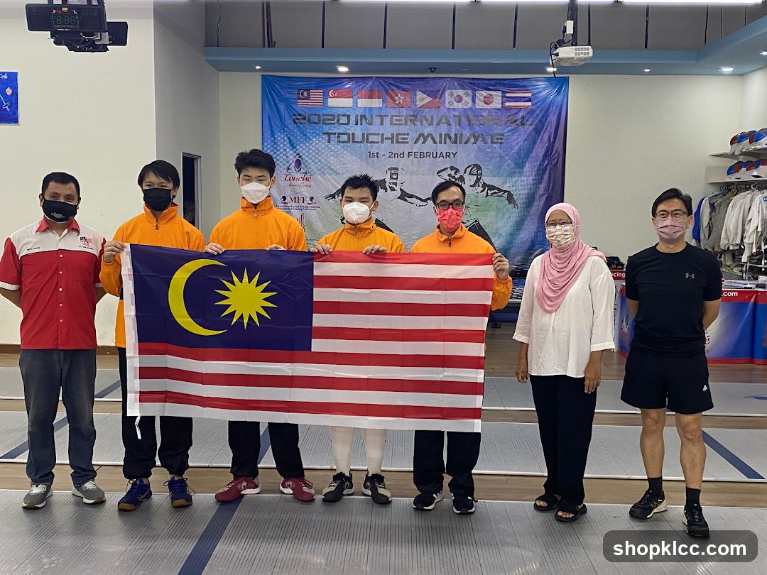 Fencing Team with Malaysian Flag