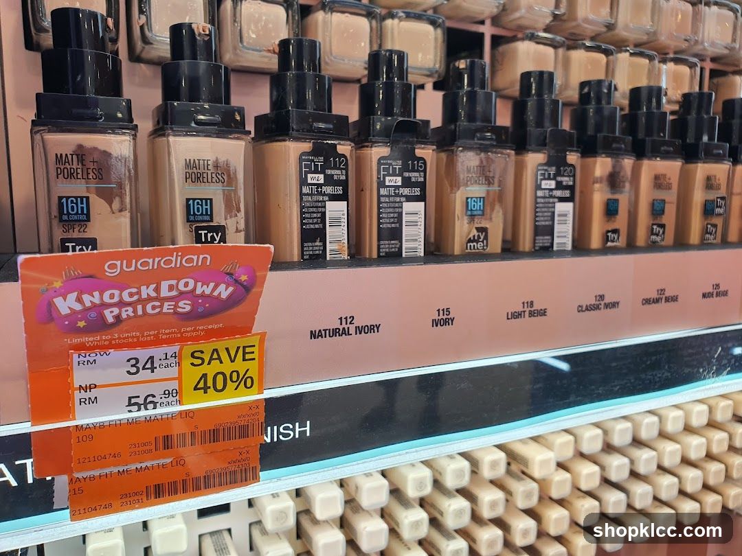 Maybelline Fit Me Foundation Display