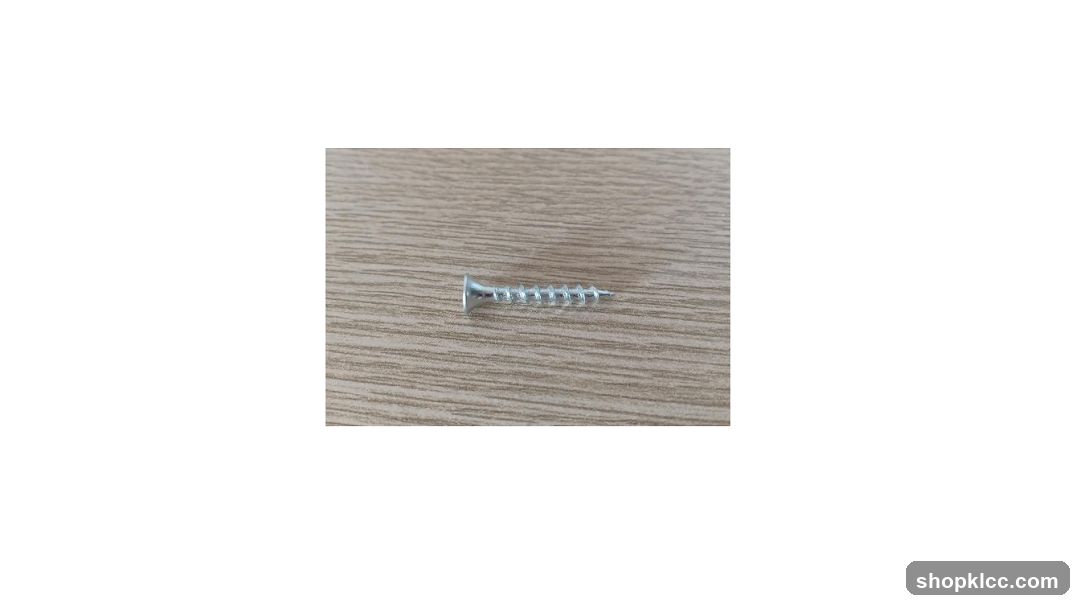 Screw on Wood Grain Surface