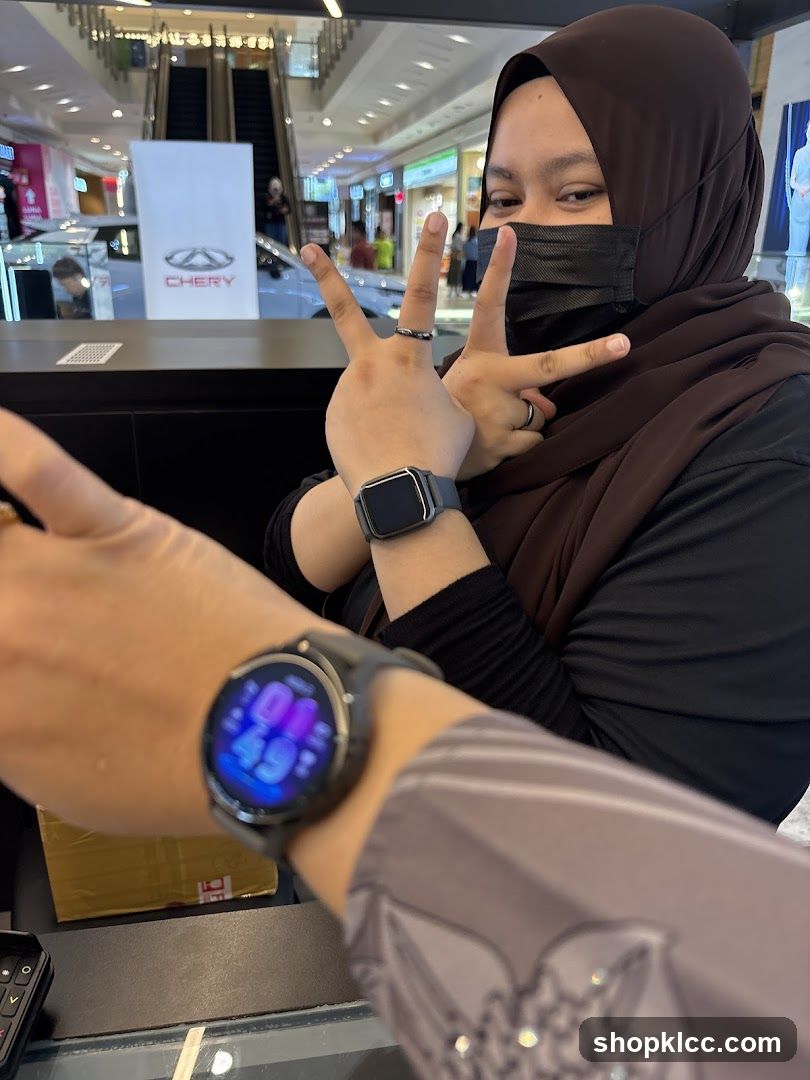 People showing off smartwatches