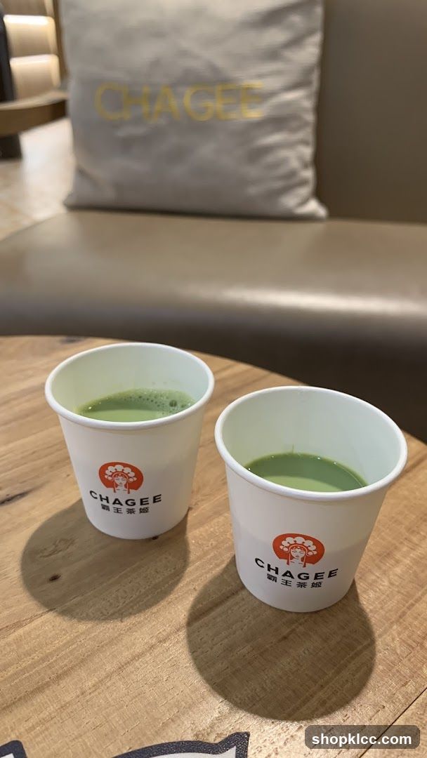 Two cups of matcha tea