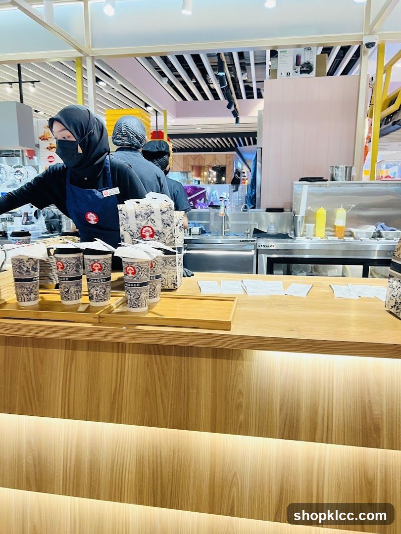 Barista preparing drinks