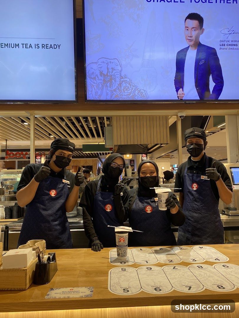 Staff at a Tea Counter