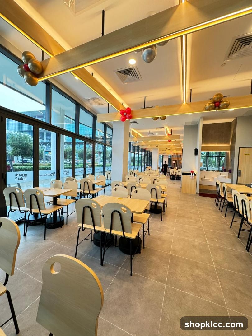 Restaurant Interior with Balloons
