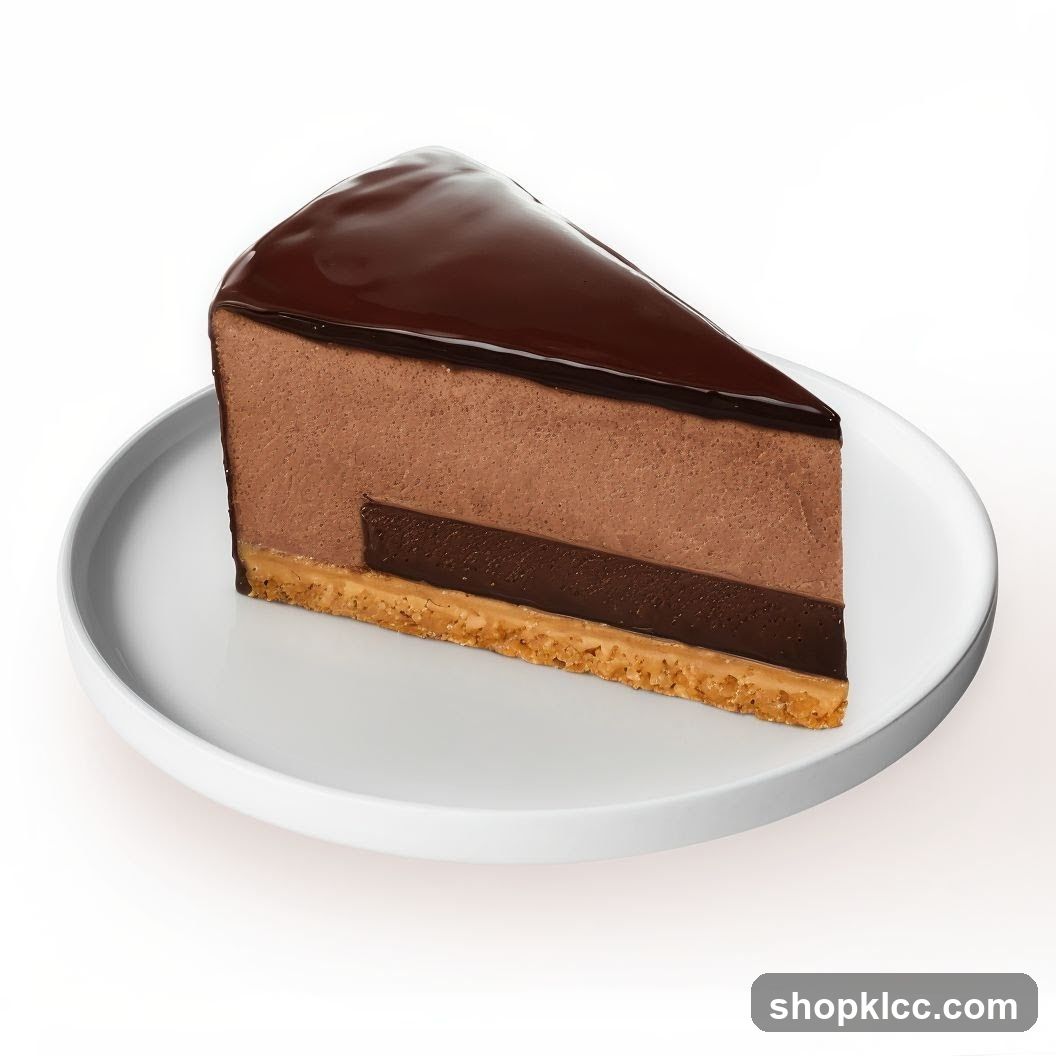 Chocolate Mousse Cake Slice
