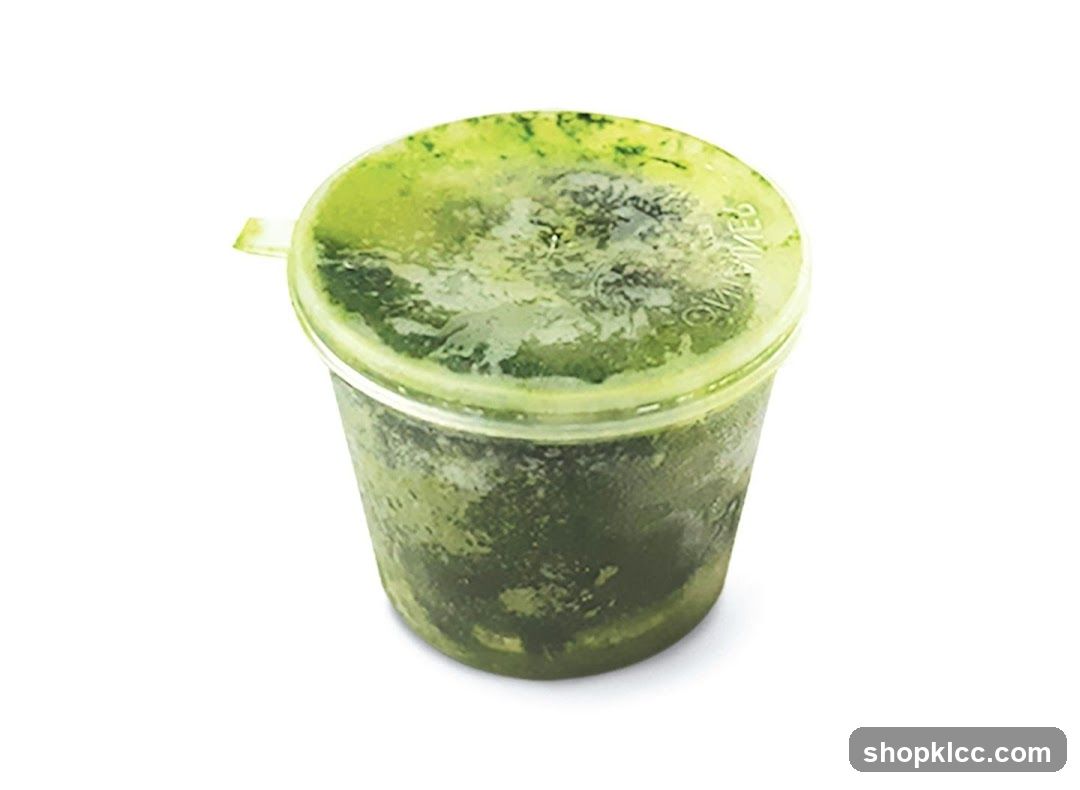Green Smoothie in a Plastic Cup