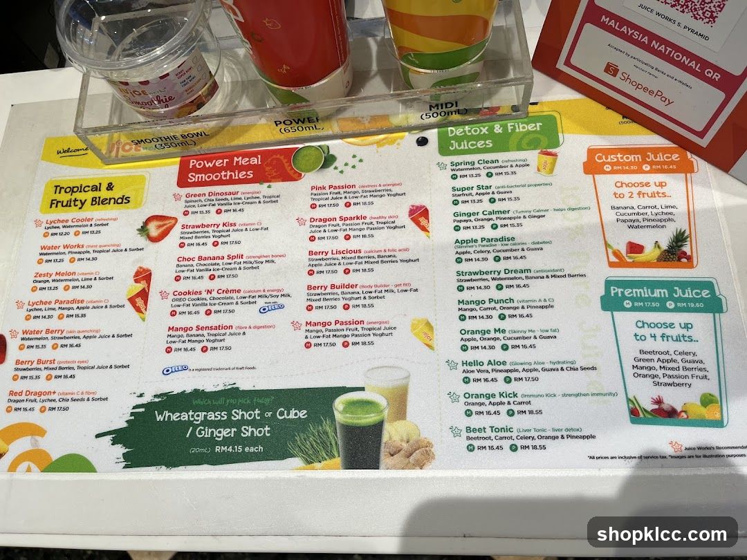 Juice Works Menu