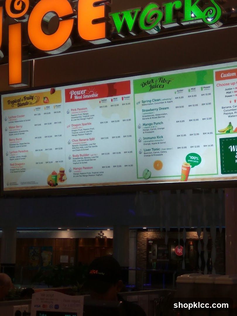 Juice Works Menu