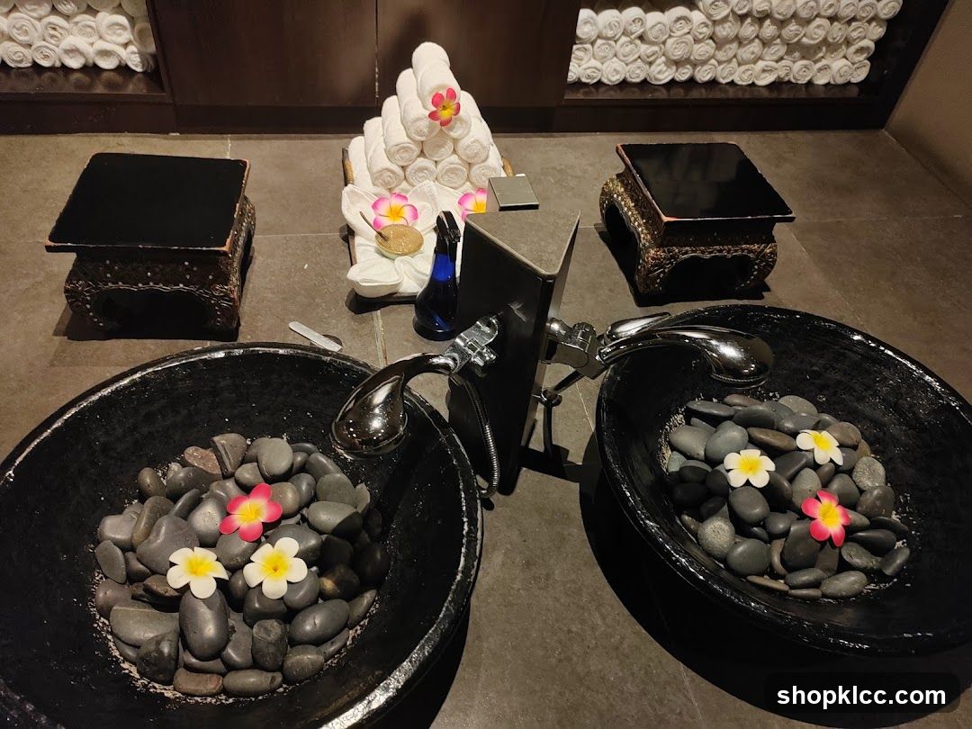Spa Foot Soak Setup
