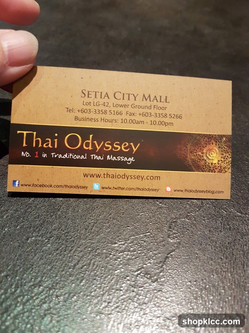 Thai Odyssey Business Card