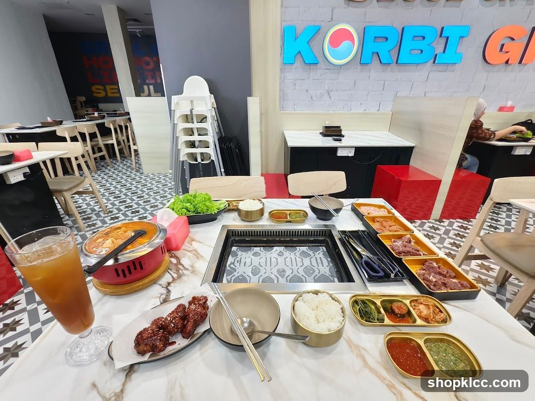 Korean BBQ Restaurant Interior
