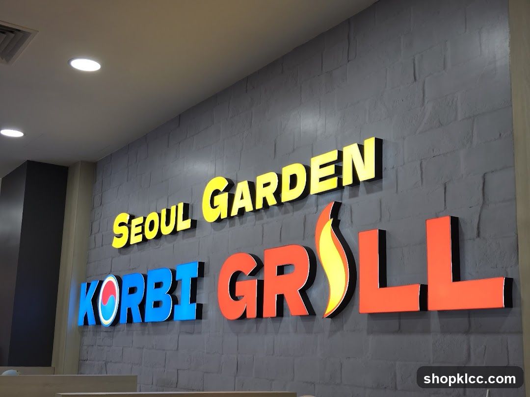 Seoul Garden Korbi Grill Signage