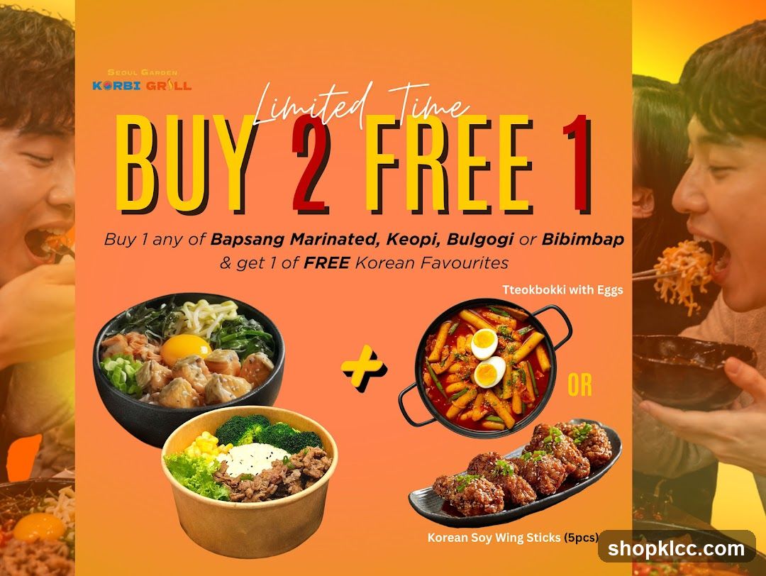 Buy 2 Free 1 Korean Food Promotion