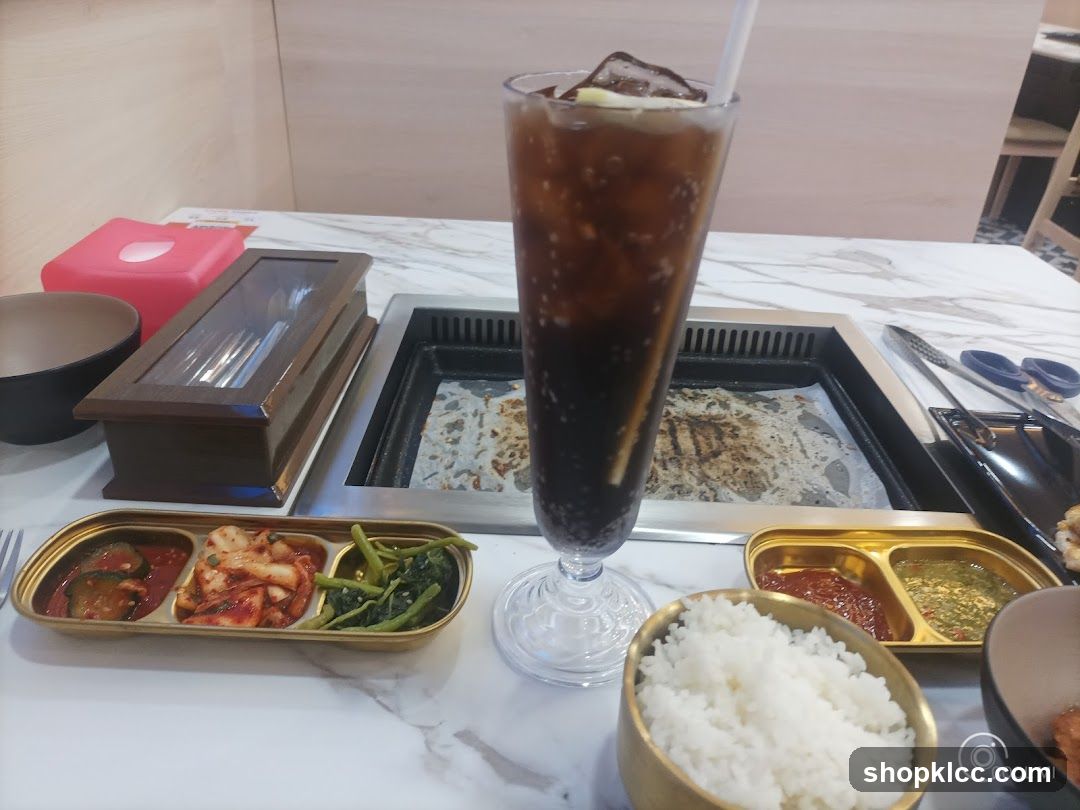 Table Setting with Korean Side Dishes and Drink