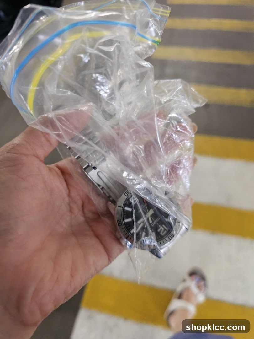 Watch in a plastic bag