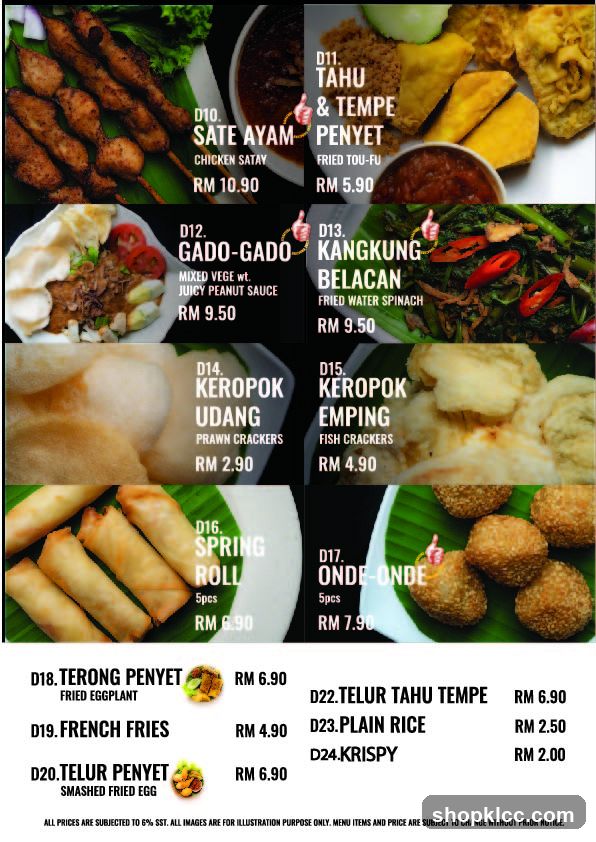 Menu Items