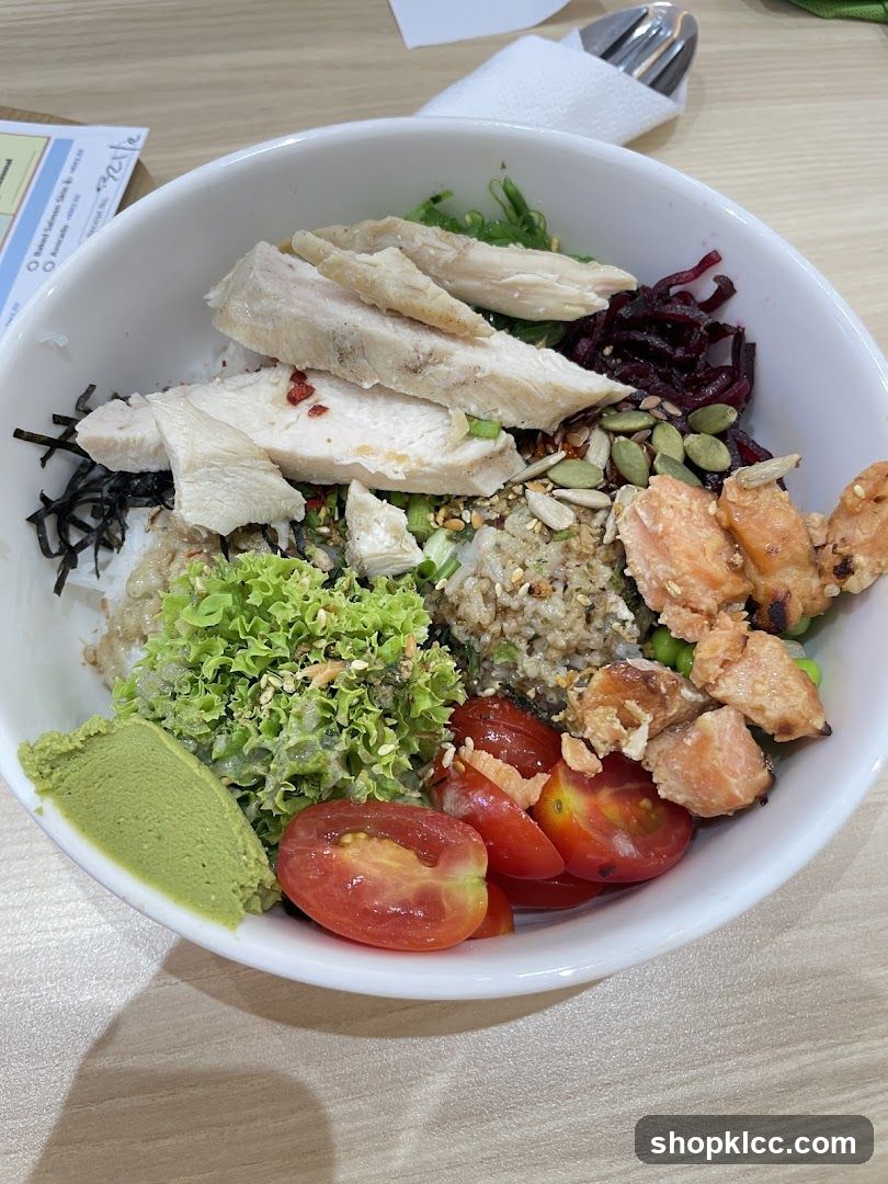 Chicken and Salmon Poke Bowl