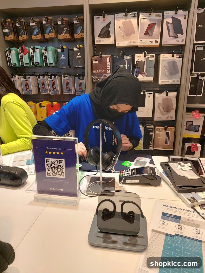 Store Interior with Electronics Accessories