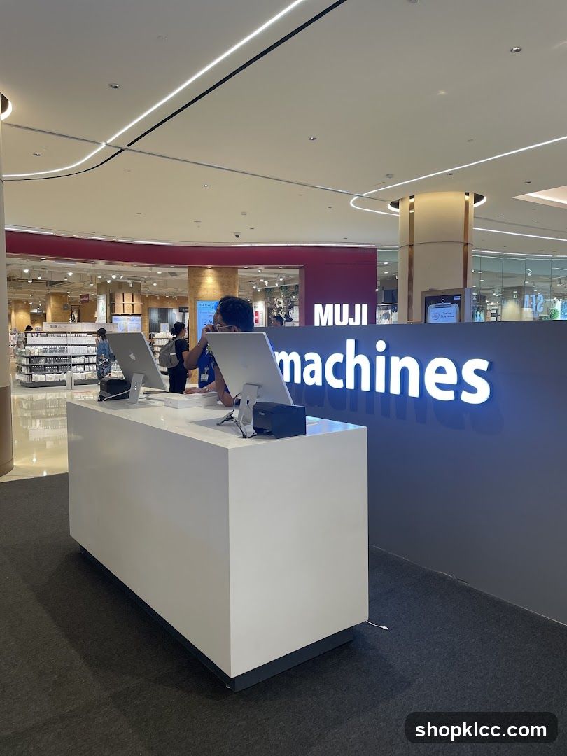 Retail counter with computers and signage