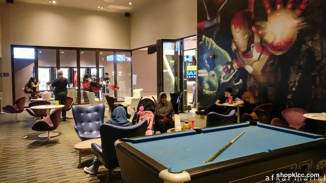 Movie Theater Lobby with Billiards Table