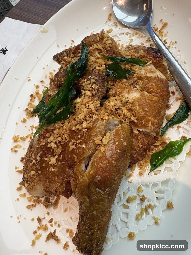 Crispy Fried Chicken with Garlic and Herbs