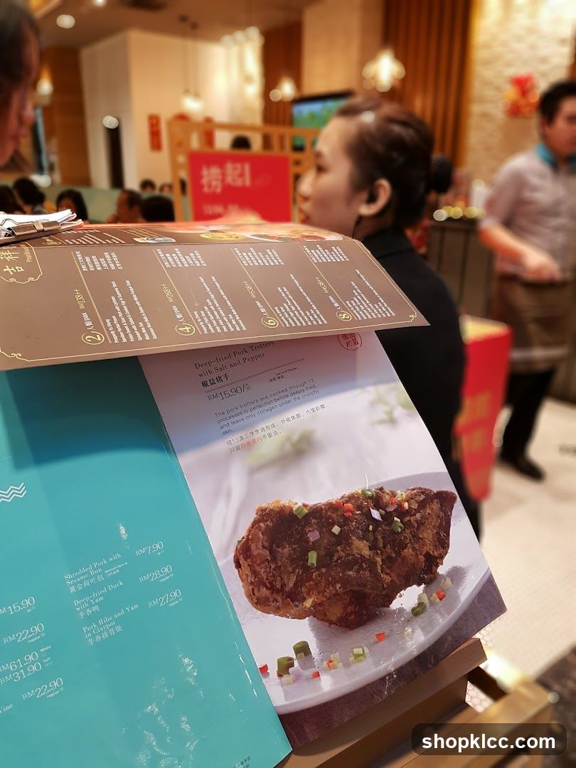 Menu with Food Pictures