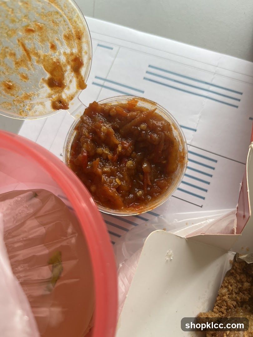 Chili Sauce and Food Container