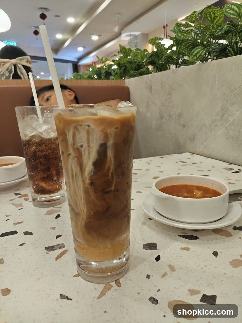 Iced Coffee and Soup